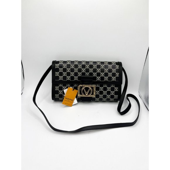 Valentino by Mario Valentino Ava Leather Crossbody Clutch Bag Removable Strap - Picture 5 of 11